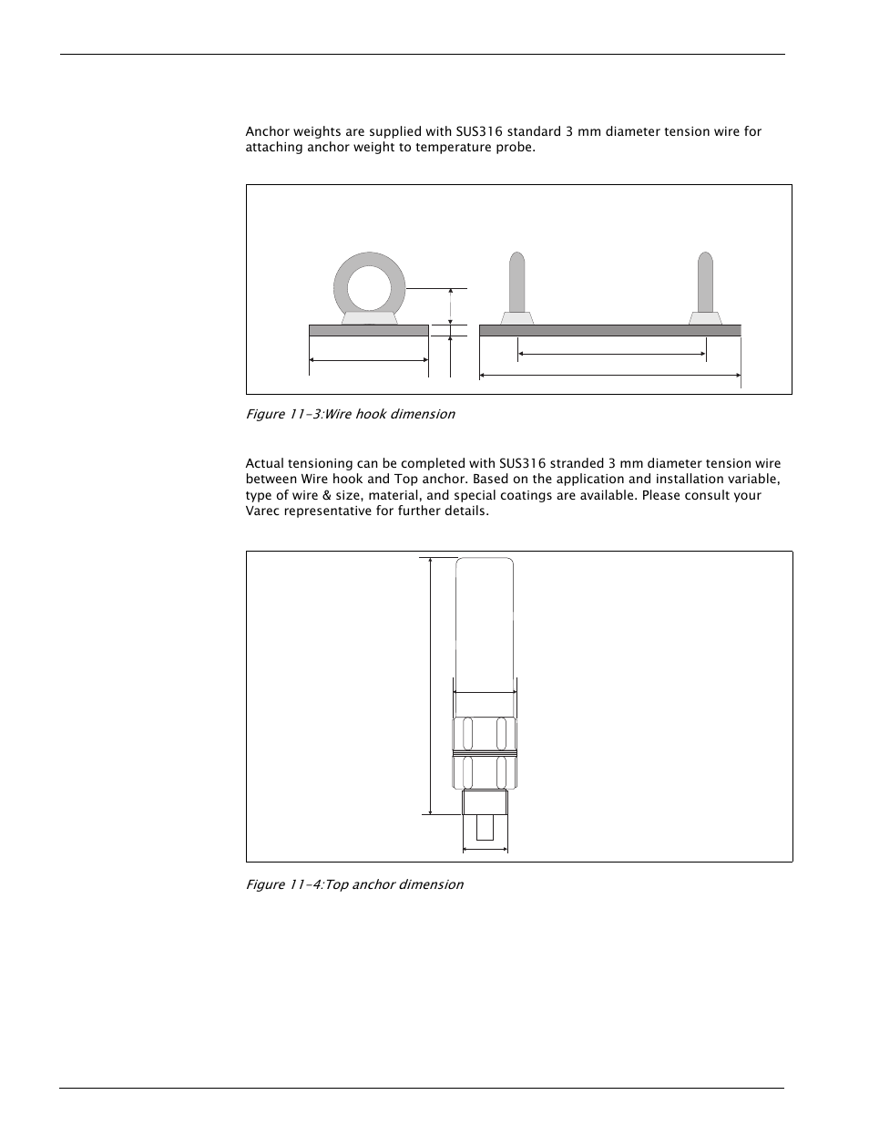3 wire hook, top anchor | Varec 4532 User Manual | Page 60 / 70