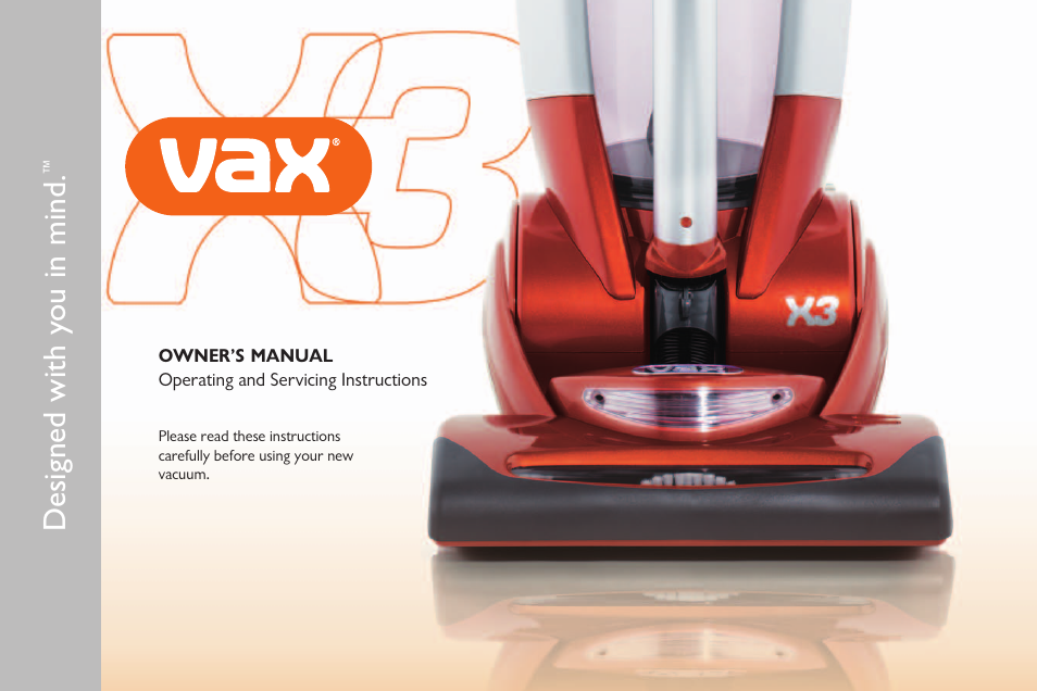 Vax X3 User Manual | 46 pages