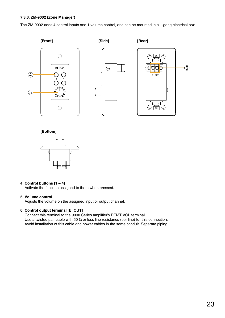Zm-9002 (zone manager) | Vax M-9000 User Manual | Page 23 / 138