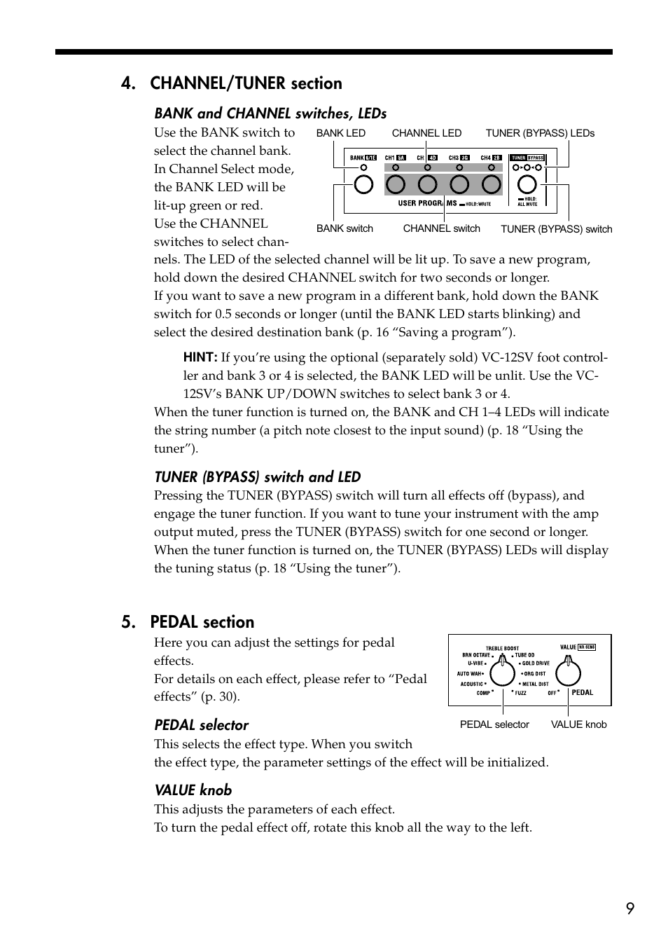 VOX Amplification USA VTX150 User Manual | Page 9 / 44