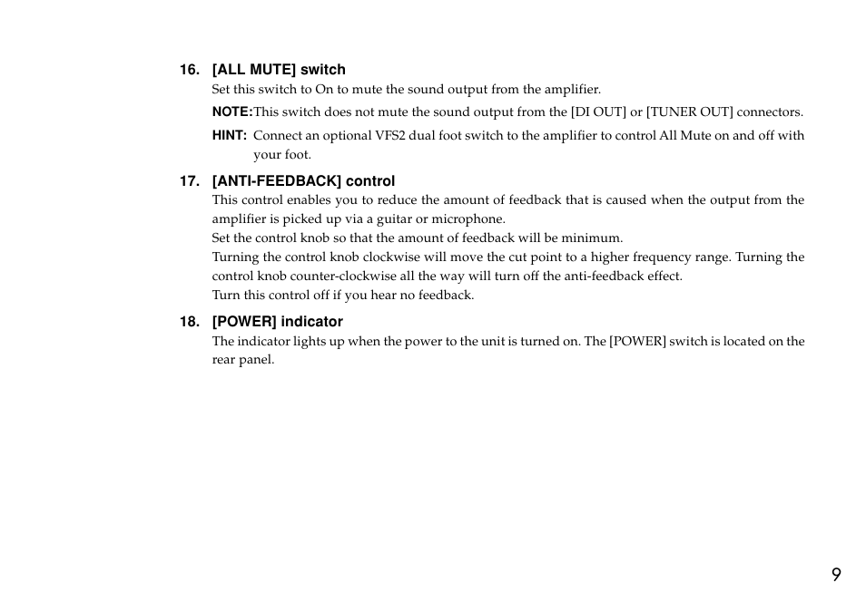 VOX Amplification USA AGA70 User Manual | Page 9 / 16