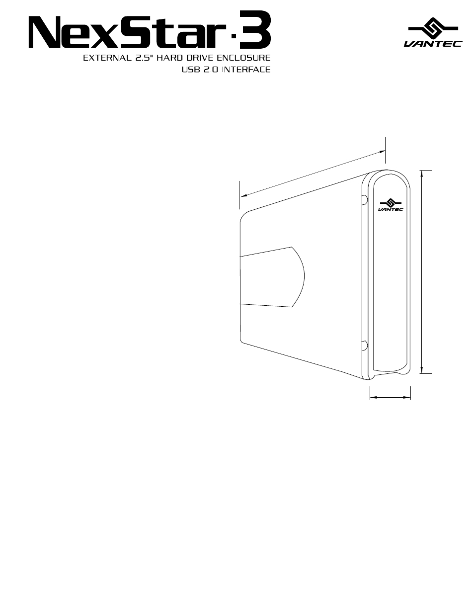 Vantec NEXSTAR.3 NST-260U2-BL User Manual | 1 page