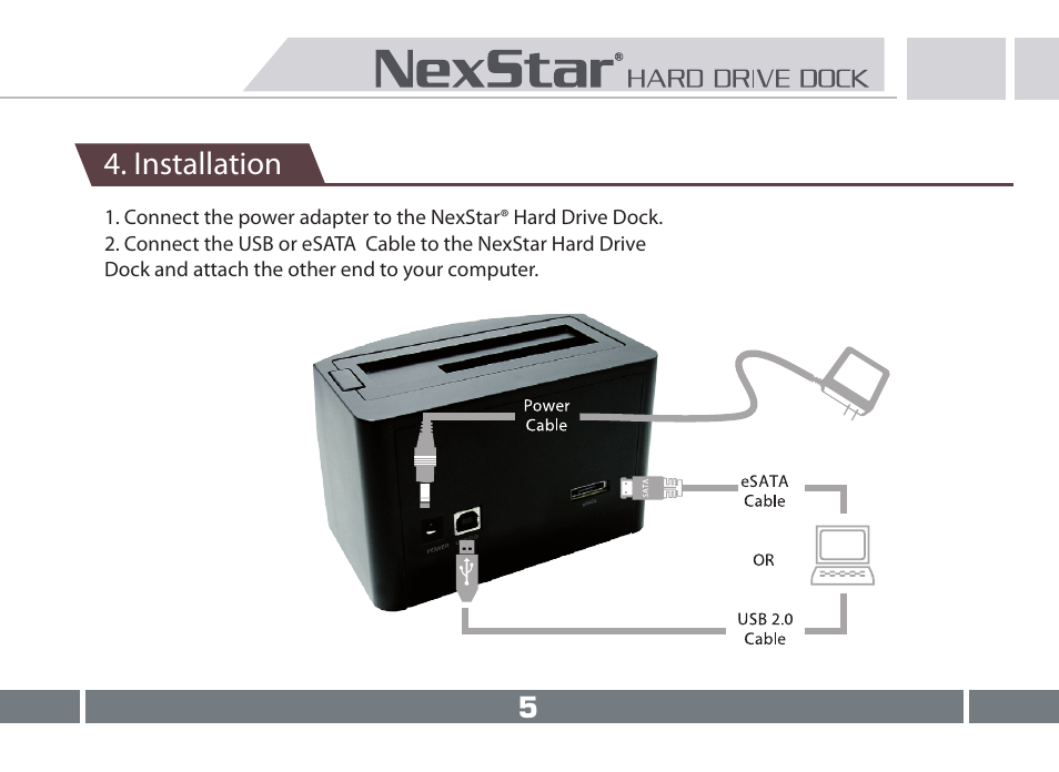 Installation | Vantec NST-D150SU-BK User Manual | Page 6 / 23