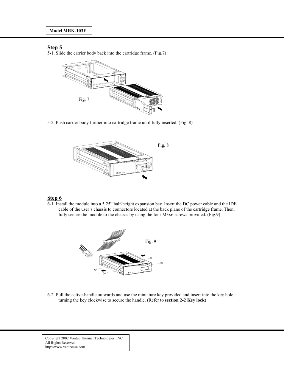 Step 5 | Vantec MRK-103F User Manual | Page 3 / 3