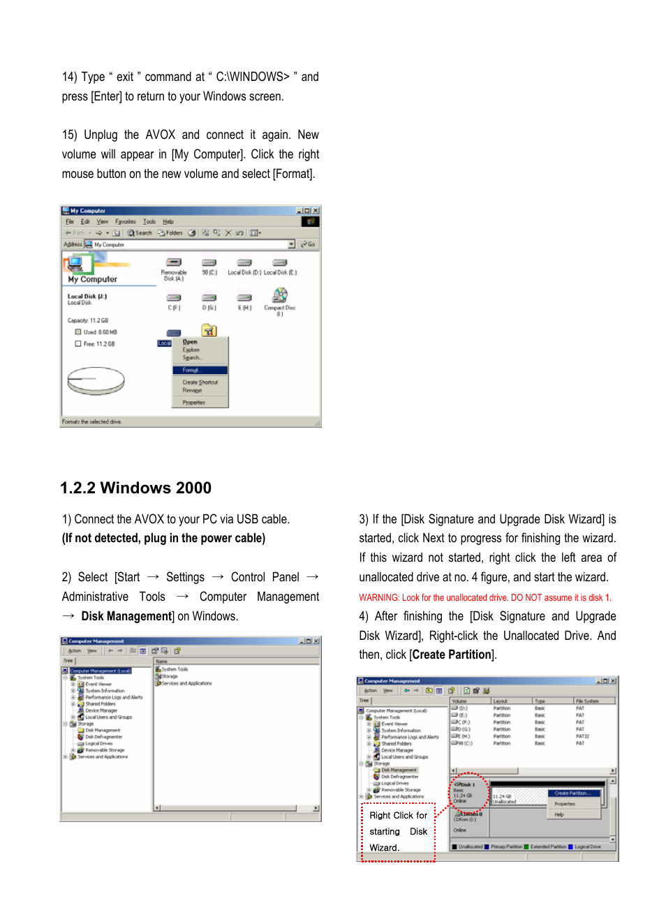 2 windows 2000 | Vantec Jukebox User Manual | Page 10 / 36