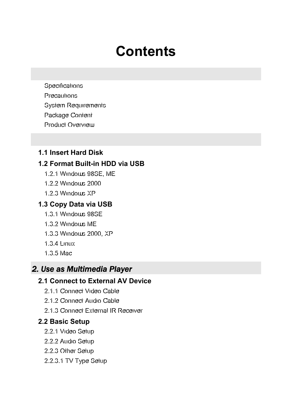 Vantec Jukebox User Manual | Page 2 / 36