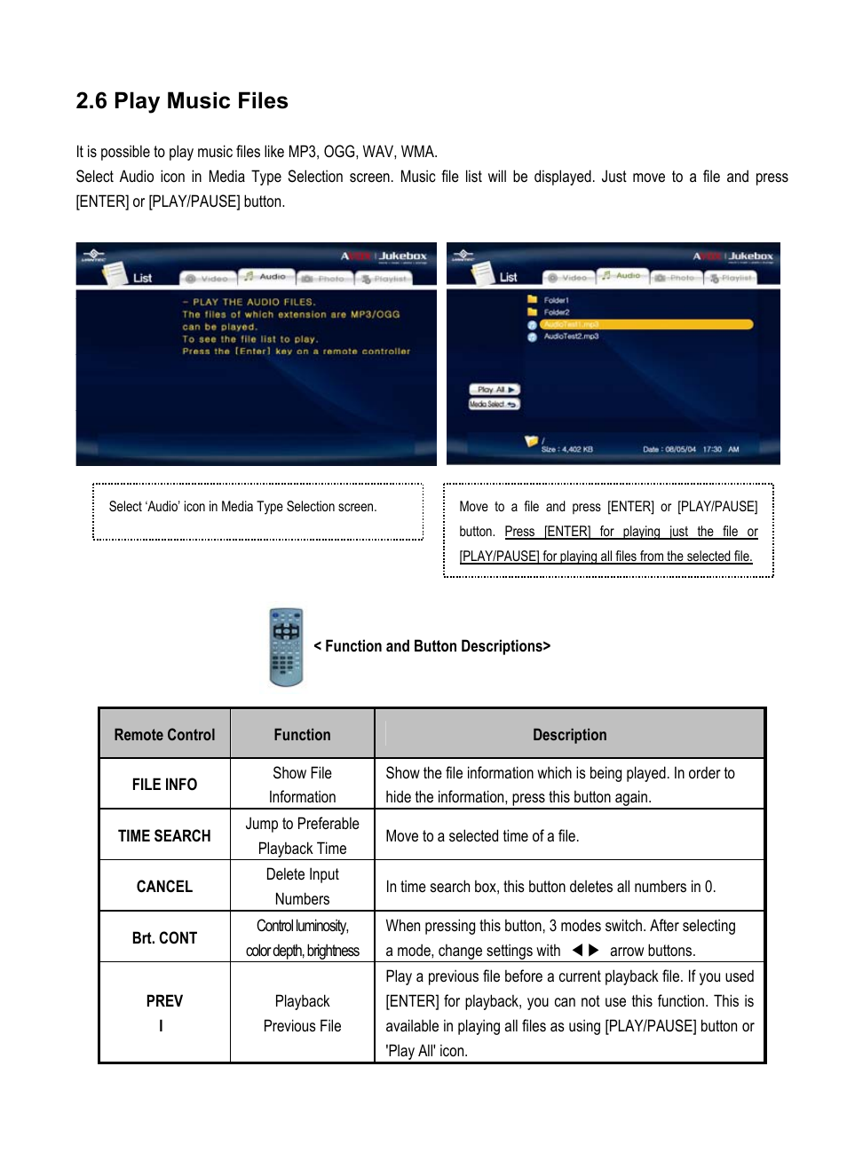 6 play music files | Vantec Jukebox User Manual | Page 30 / 36