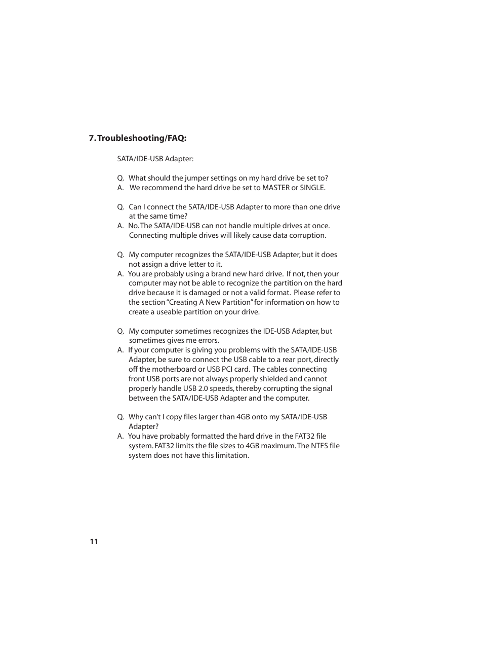 Vantec SATA/IDE to USB 2.0 Adapter None User Manual | Page 13 / 15