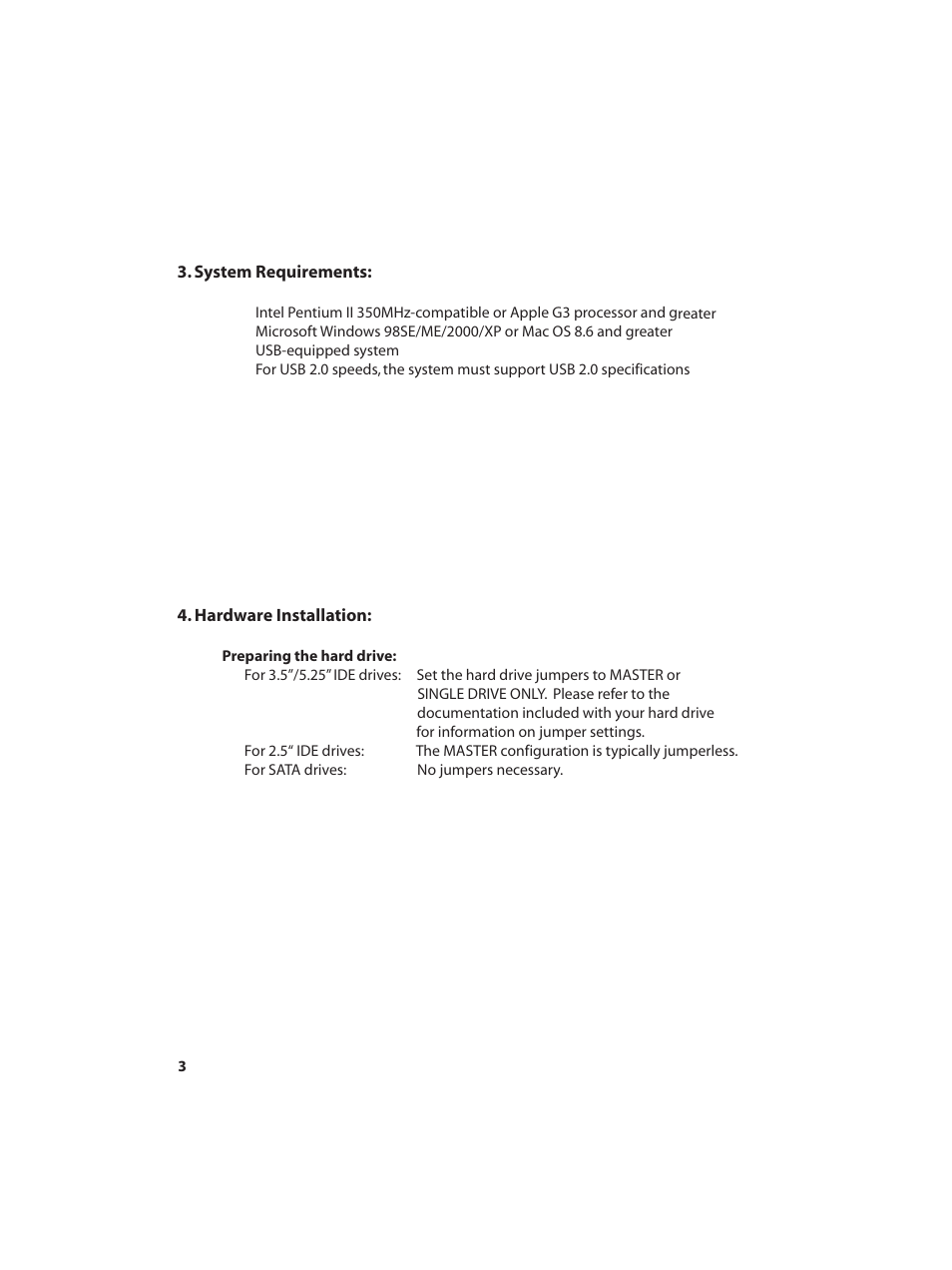 Vantec SATA/IDE to USB 2.0 Adapter None User Manual | Page 5 / 15