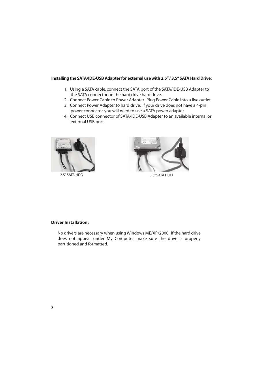 Vantec SATA/IDE to USB 2.0 Adapter None User Manual | Page 9 / 15