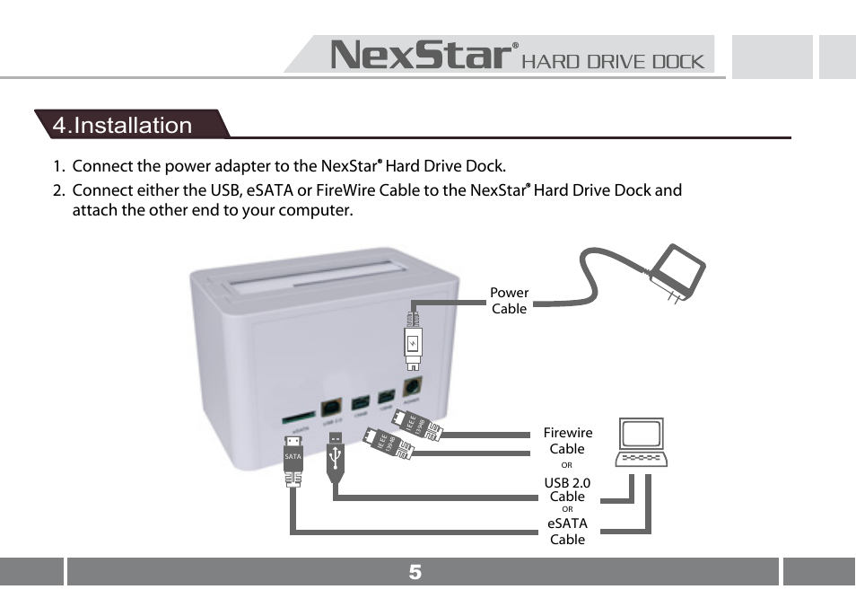 Installation | Vantec NST-D100FBSU User Manual | Page 6 / 21