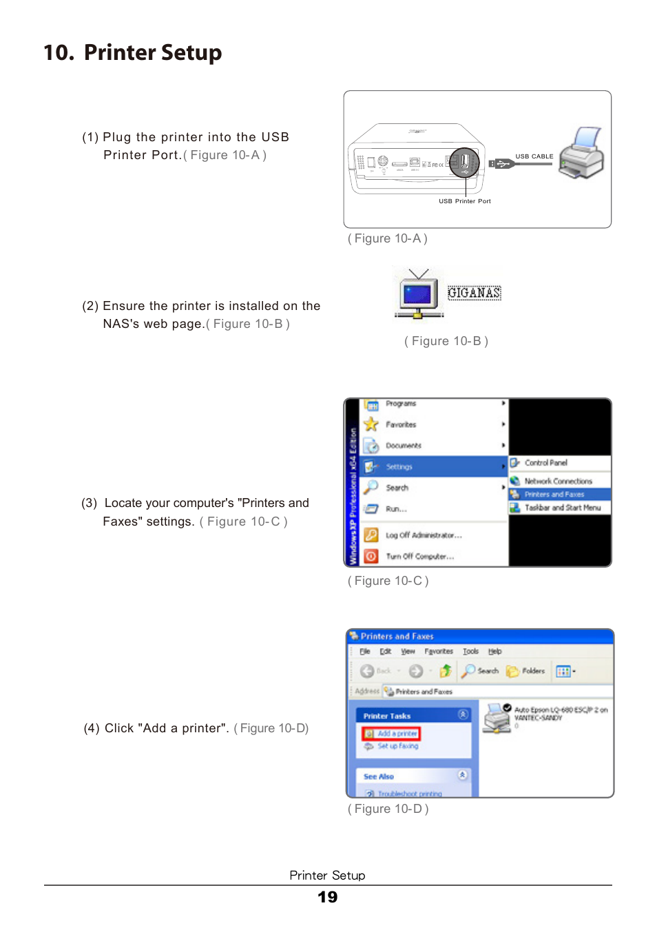 Printer setup | Vantec LX ULTRA User Manual | Page 21 / 33