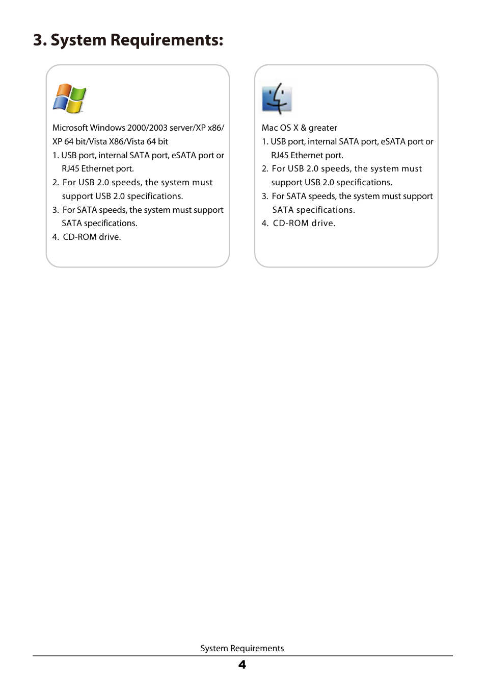 System requirements | Vantec LX ULTRA User Manual | Page 6 / 33