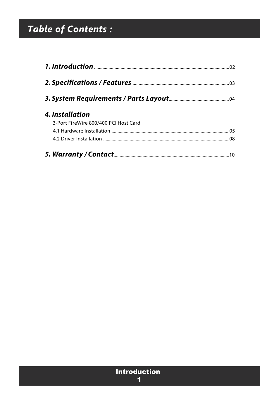Vantec FireWire 800 User Manual | Page 3 / 12
