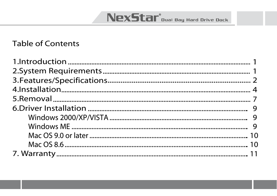 Vantec NexStar Dual Bay Hard Drive Dock NST-D200SU User Manual | Page 2 / 13