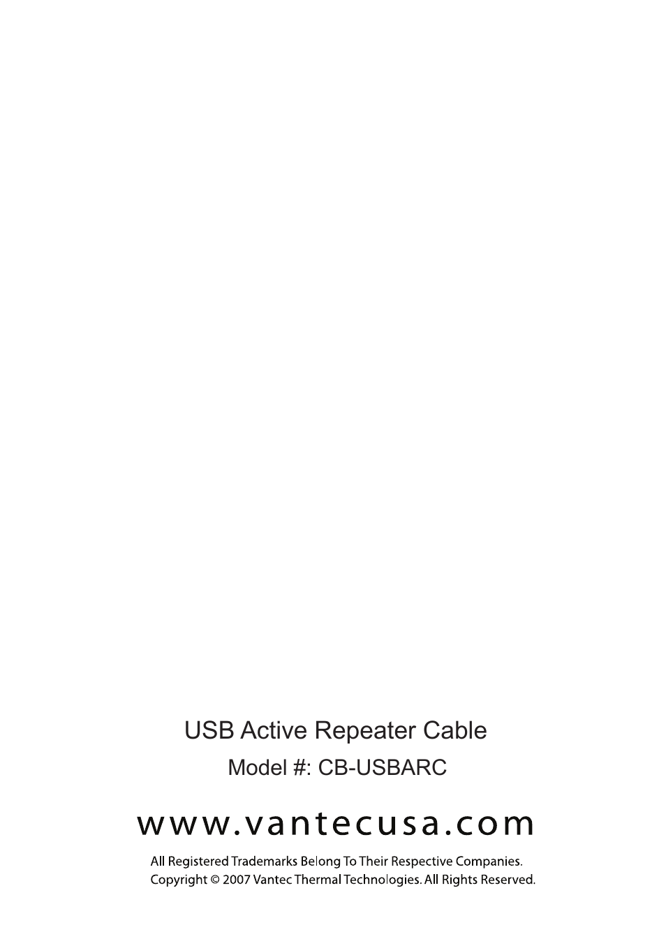 Vantec CB-USBARC User Manual | Page 4 / 4