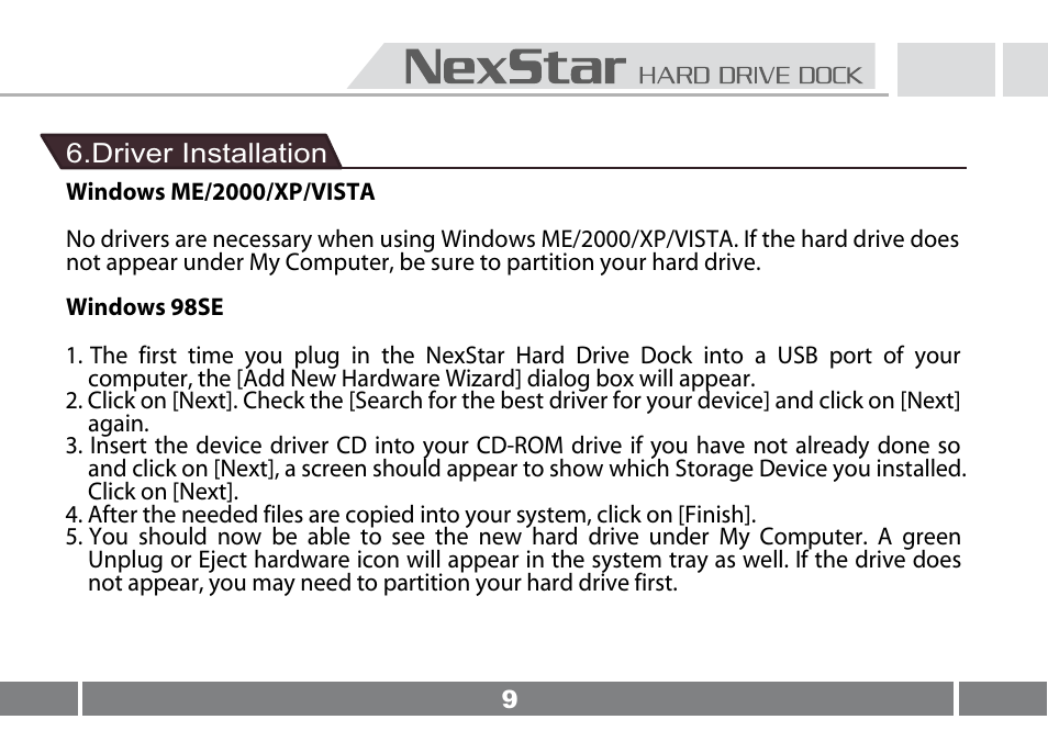 Vantec NEXSTAR NST-D100UFS User Manual | Page 10 / 12