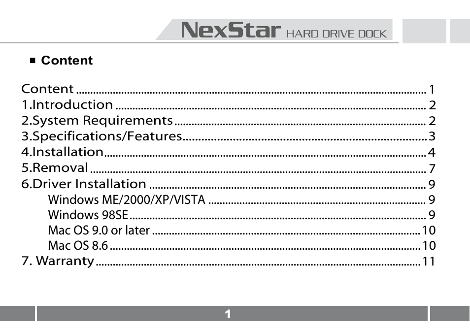 Vantec NEXSTAR NST-D100UFS User Manual | Page 2 / 12