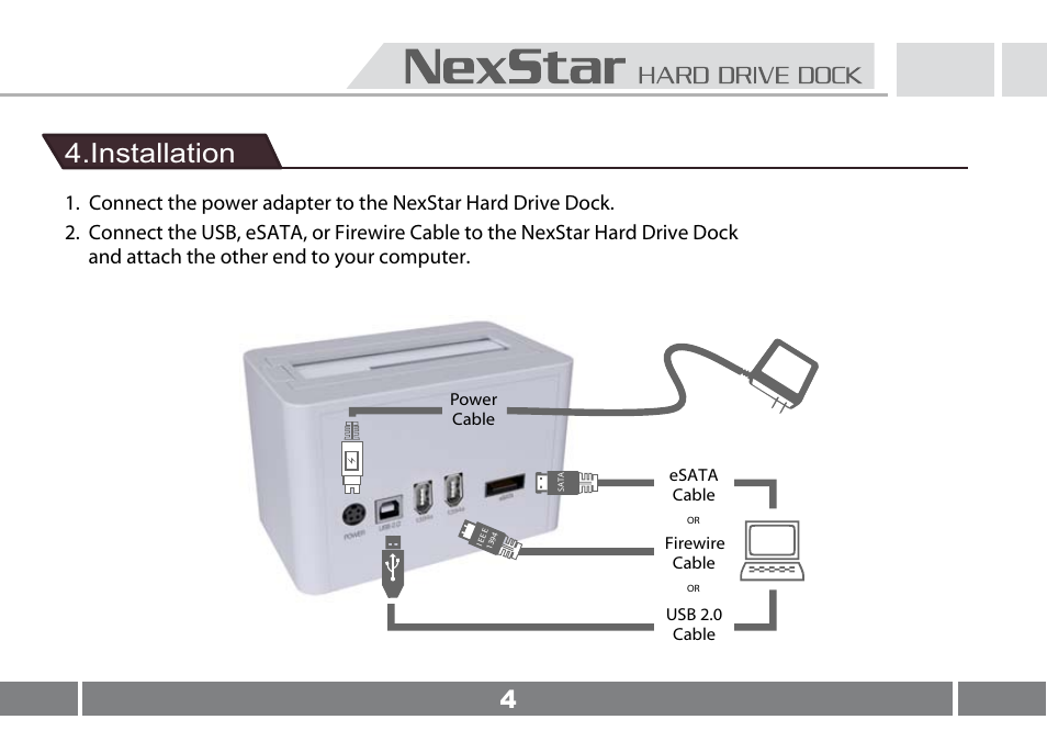Installation | Vantec NEXSTAR NST-D100UFS User Manual | Page 5 / 12