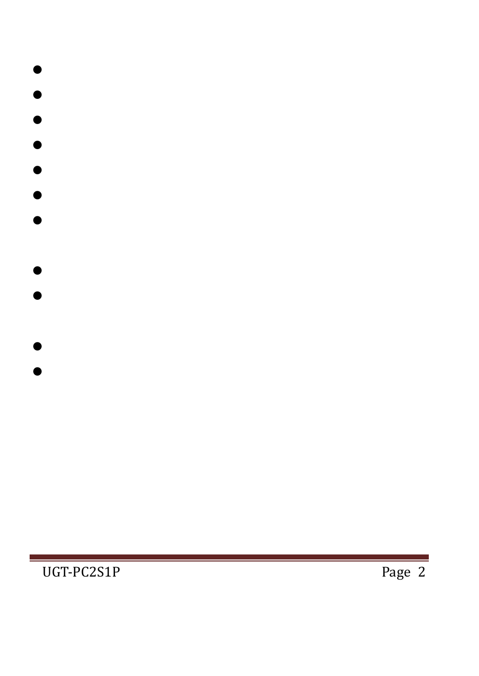 Features and benefits | Vantec UGT-PC2S1P User Manual | Page 2 / 8