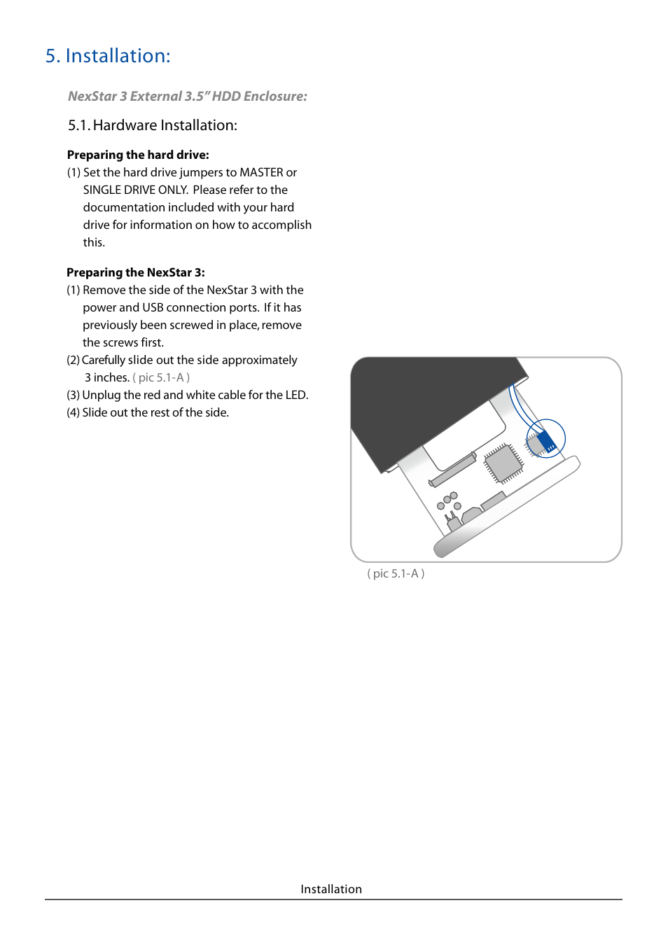 Installation | Vantec NST-360FBSU-BK User Manual | Page 8 / 19