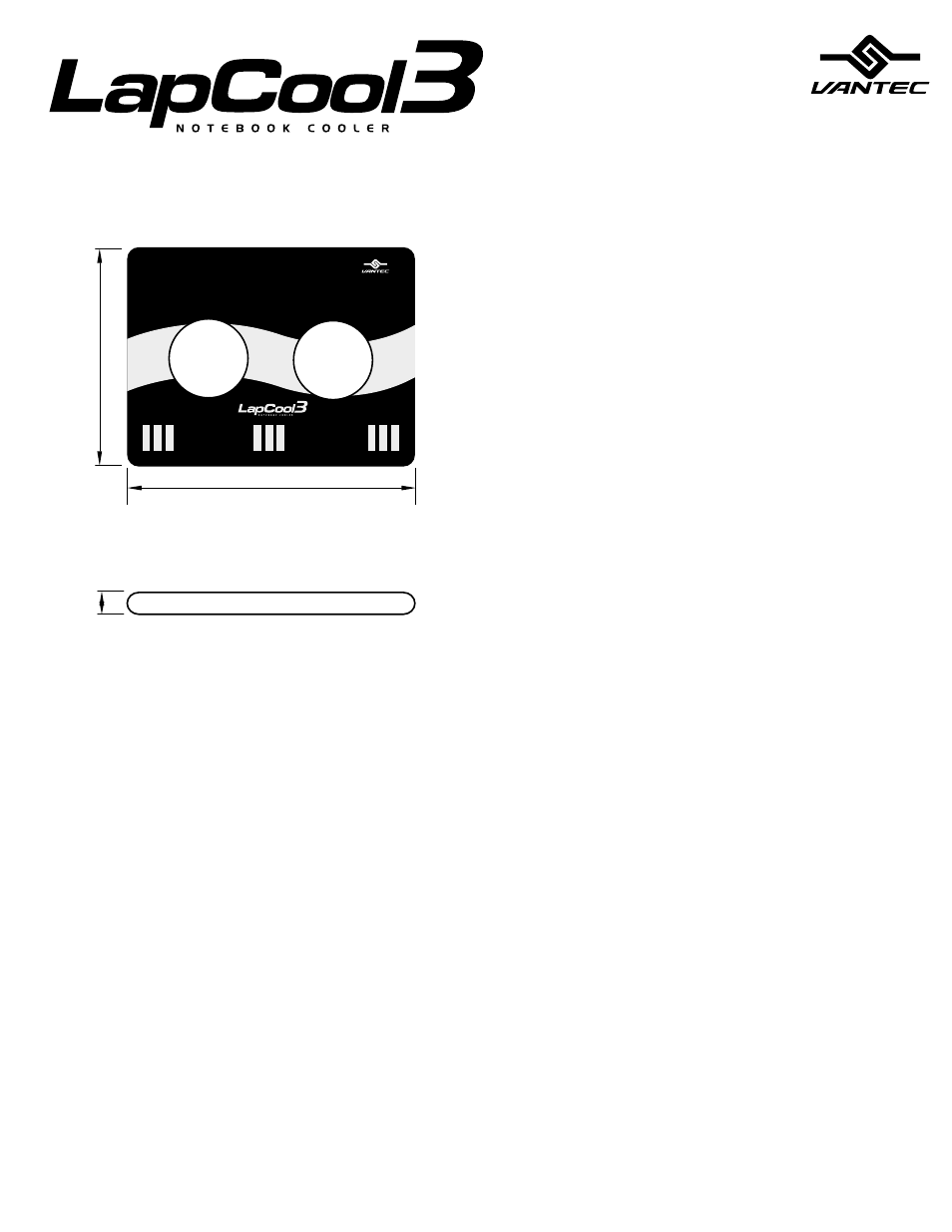 Vantec LapCool 3 LPC-401 User Manual | 1 page