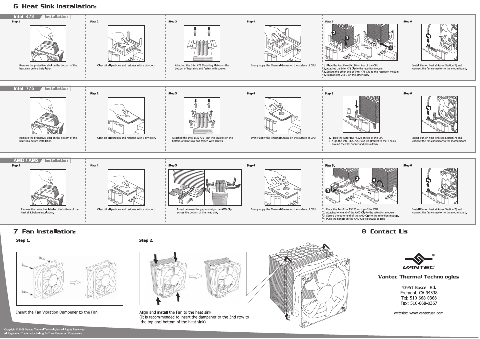 Vantec Aeroflow FX 120 VAF-1225 User Manual | Page 2 / 2