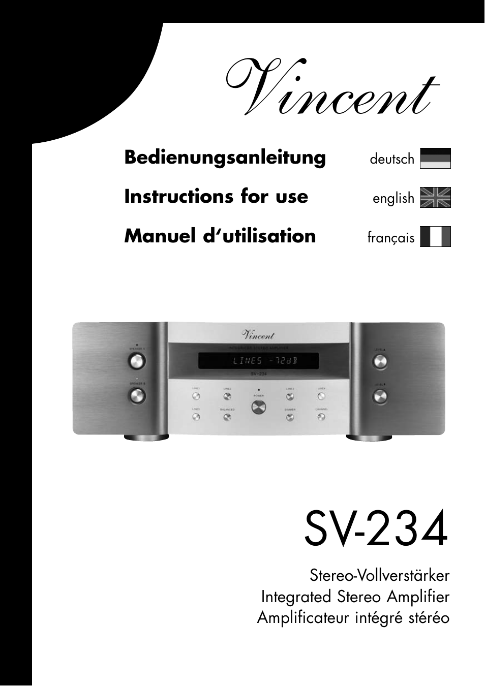 Vincent Audio SV-234 User Manual | 64 pages