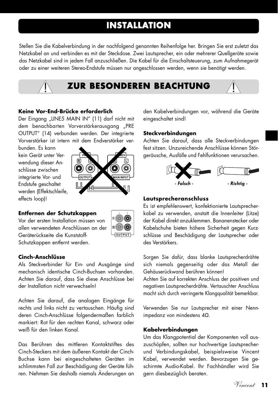 Vincent | Vincent Audio SV-234 User Manual | Page 11 / 64