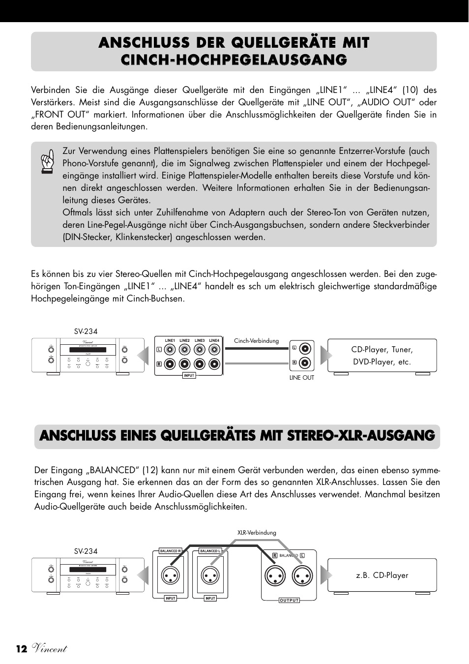 Vincent Audio SV-234 User Manual | Page 12 / 64