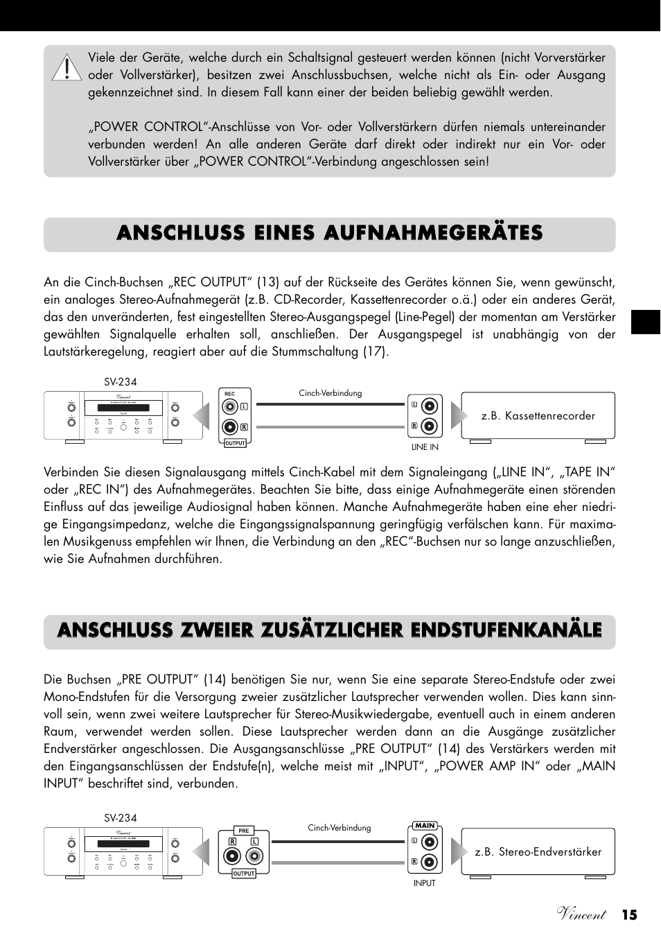 Vincent Audio SV-234 User Manual | Page 15 / 64