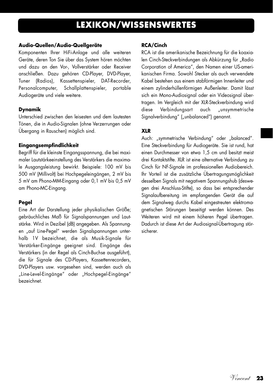 Vincent Audio SV-234 User Manual | Page 23 / 64