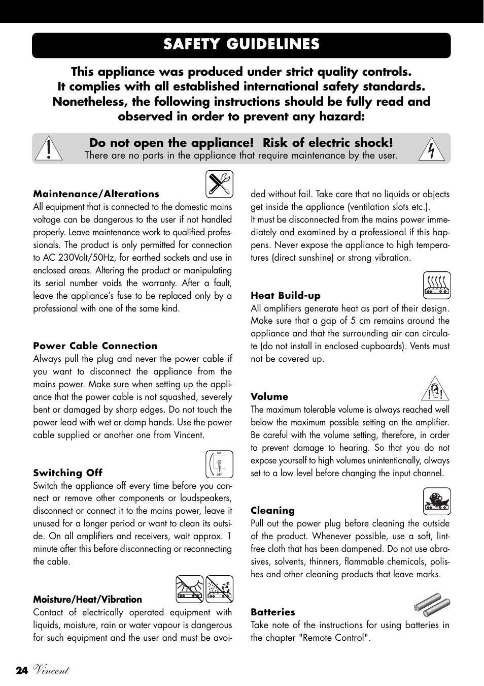 Vincent Audio SV-234 User Manual | Page 24 / 64