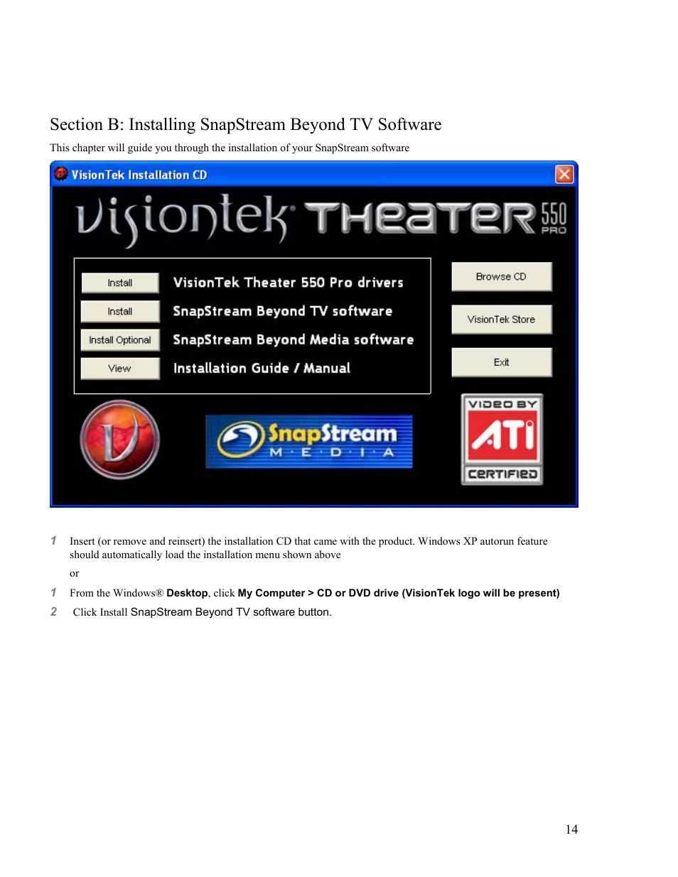 VisionTek Theater 550 PRO User Manual | Page 14 / 31