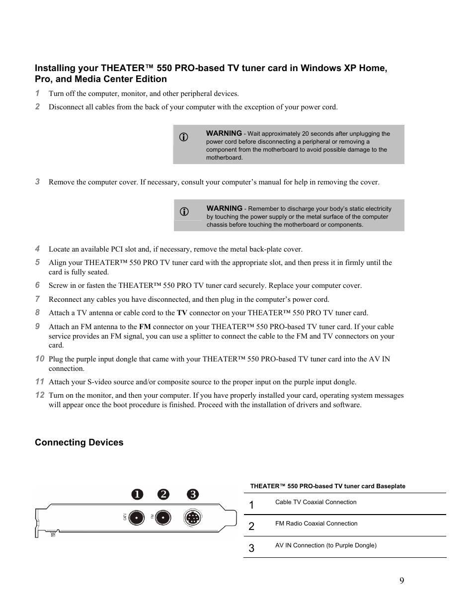 VisionTek Theater 550 PRO User Manual | Page 9 / 31