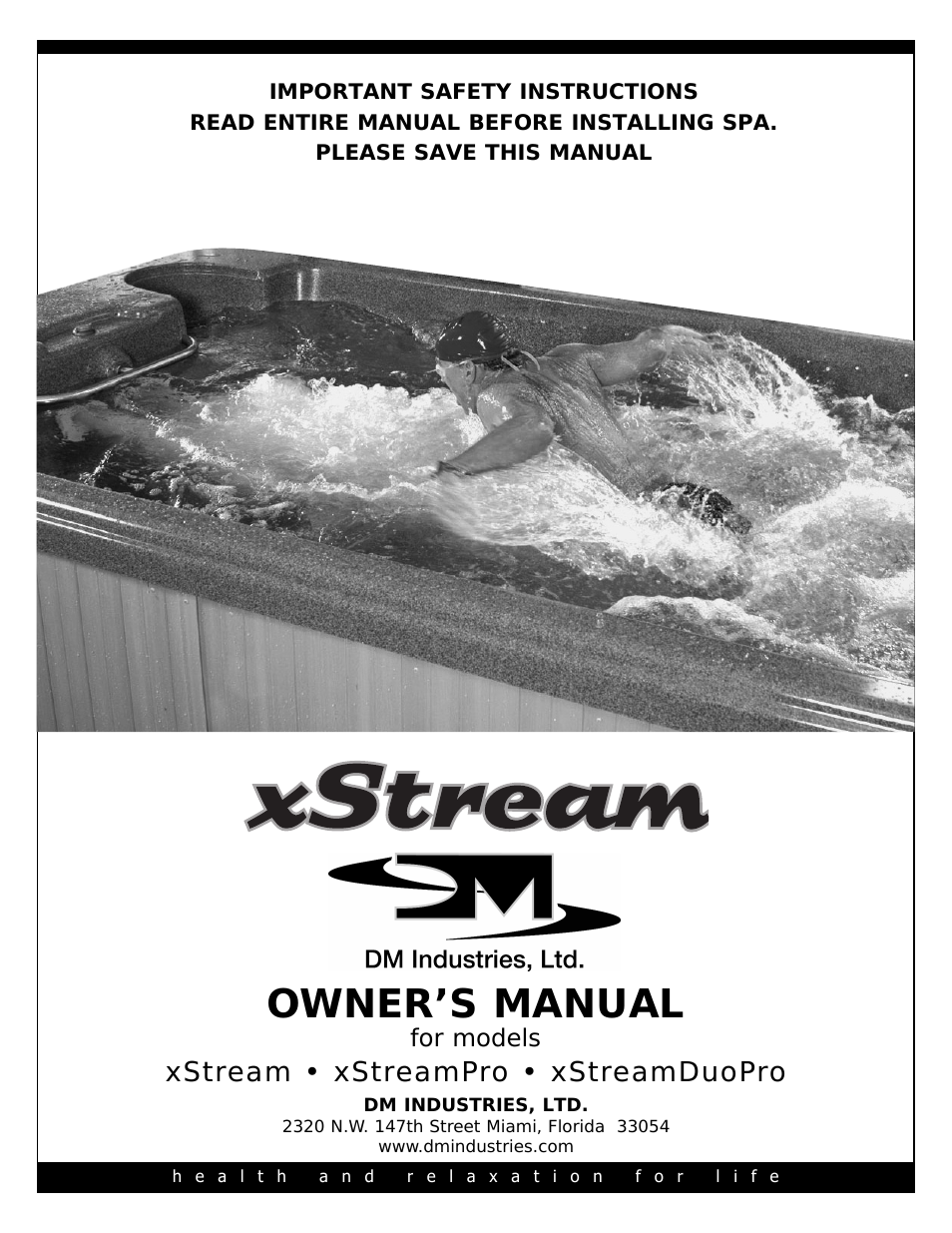 Vita Spa xStreamPro User Manual | 30 pages