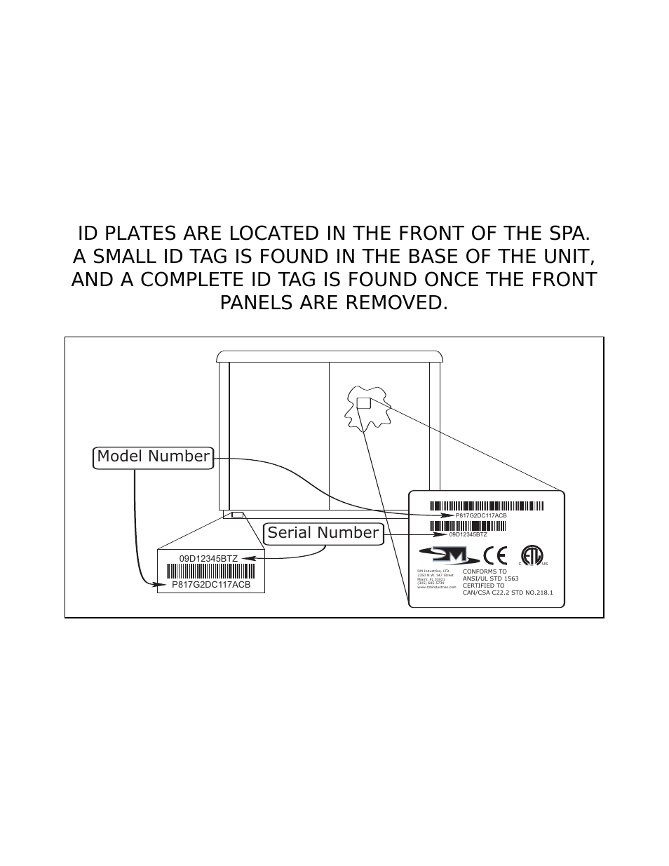 Serial number model number | Vita Spa xStreamPro User Manual | Page 2 / 30