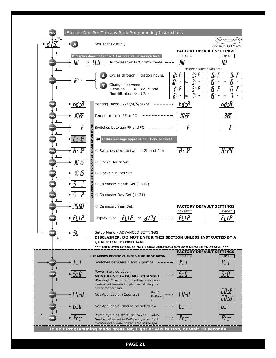 Page 21 | Vita Spa xStreamPro User Manual | Page 27 / 30
