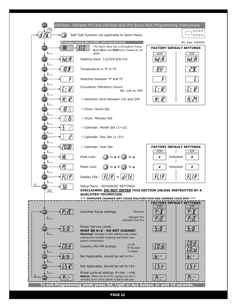 Page 22 | Vita Spa xStreamPro User Manual | Page 28 / 30