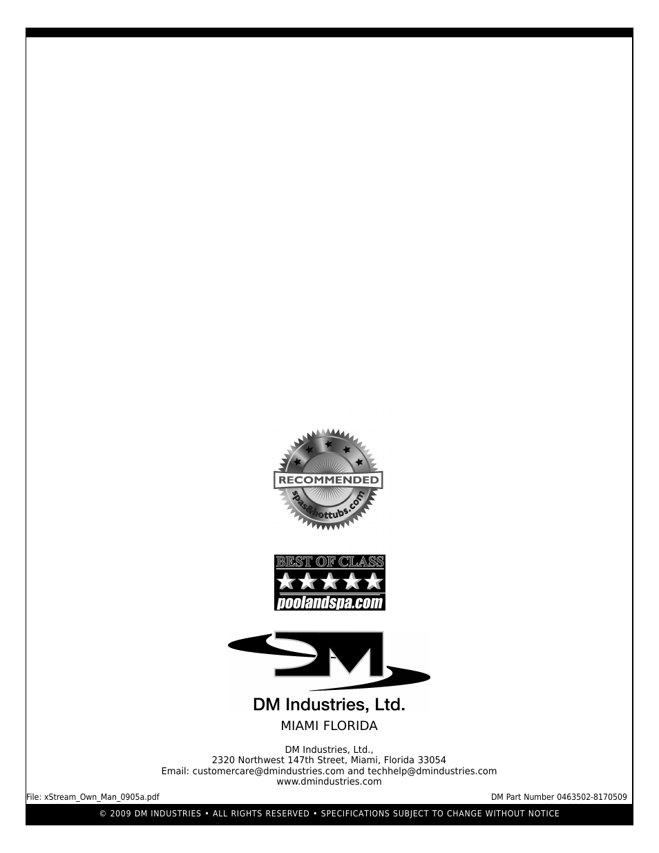 Miami florida | Vita Spa xStreamPro User Manual | Page 30 / 30
