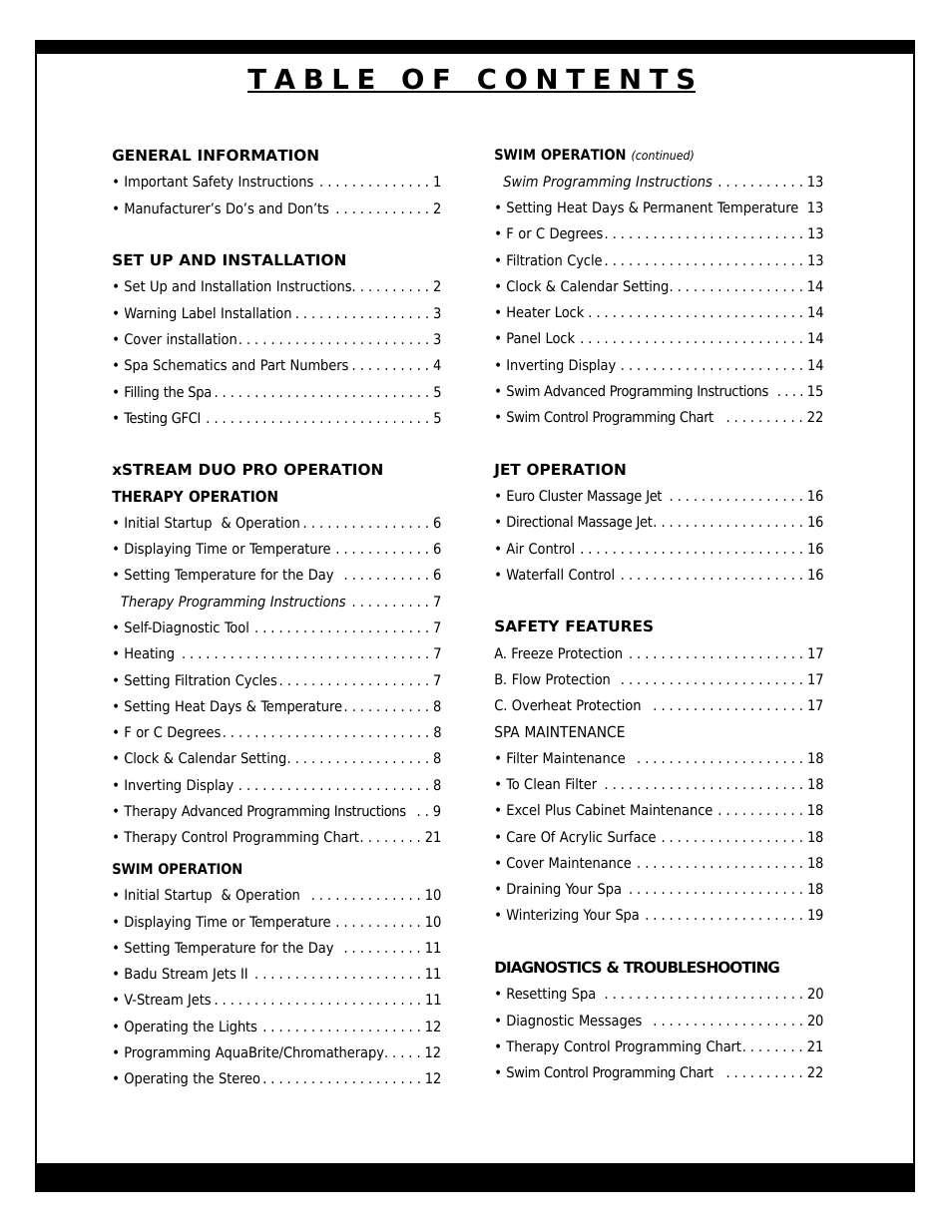Vita Spa xStreamPro User Manual | Page 5 / 30
