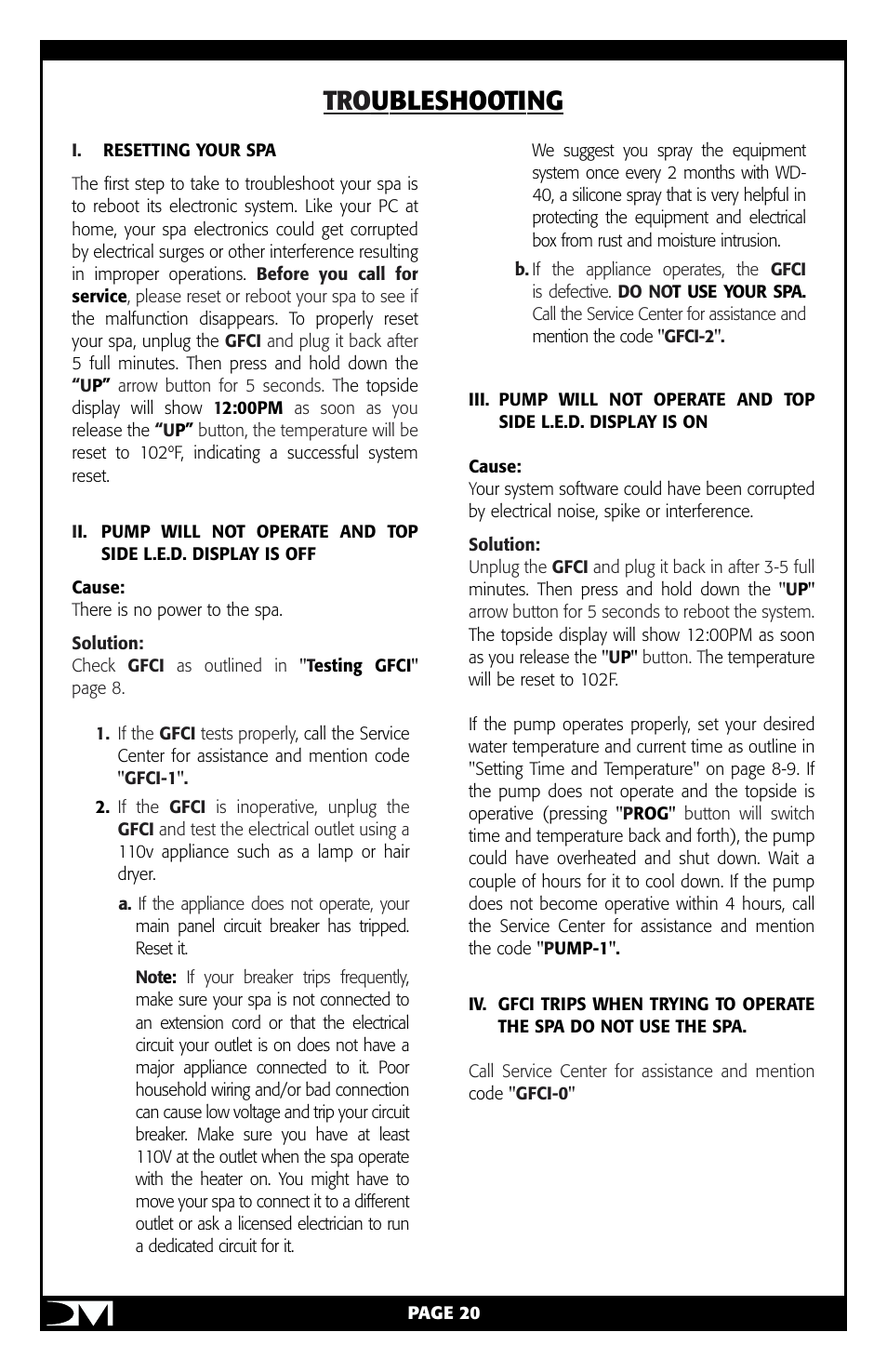 Tro ubleshooting | Vita Spa Portable Spa User Manual | Page 22 / 33