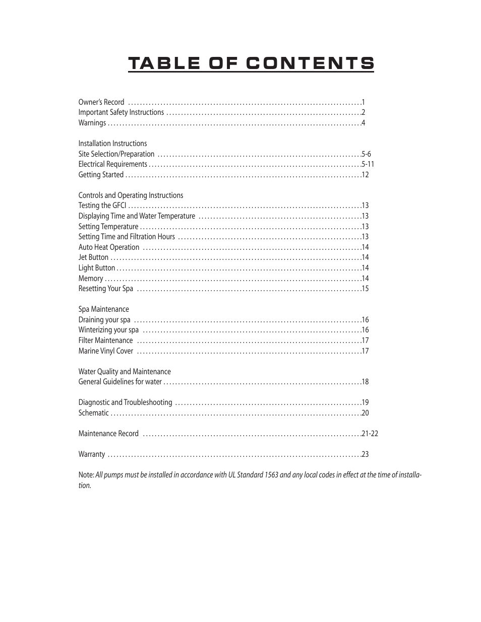 Vita Spa Deluxe U -1 3 0 User Manual | Page 2 / 25