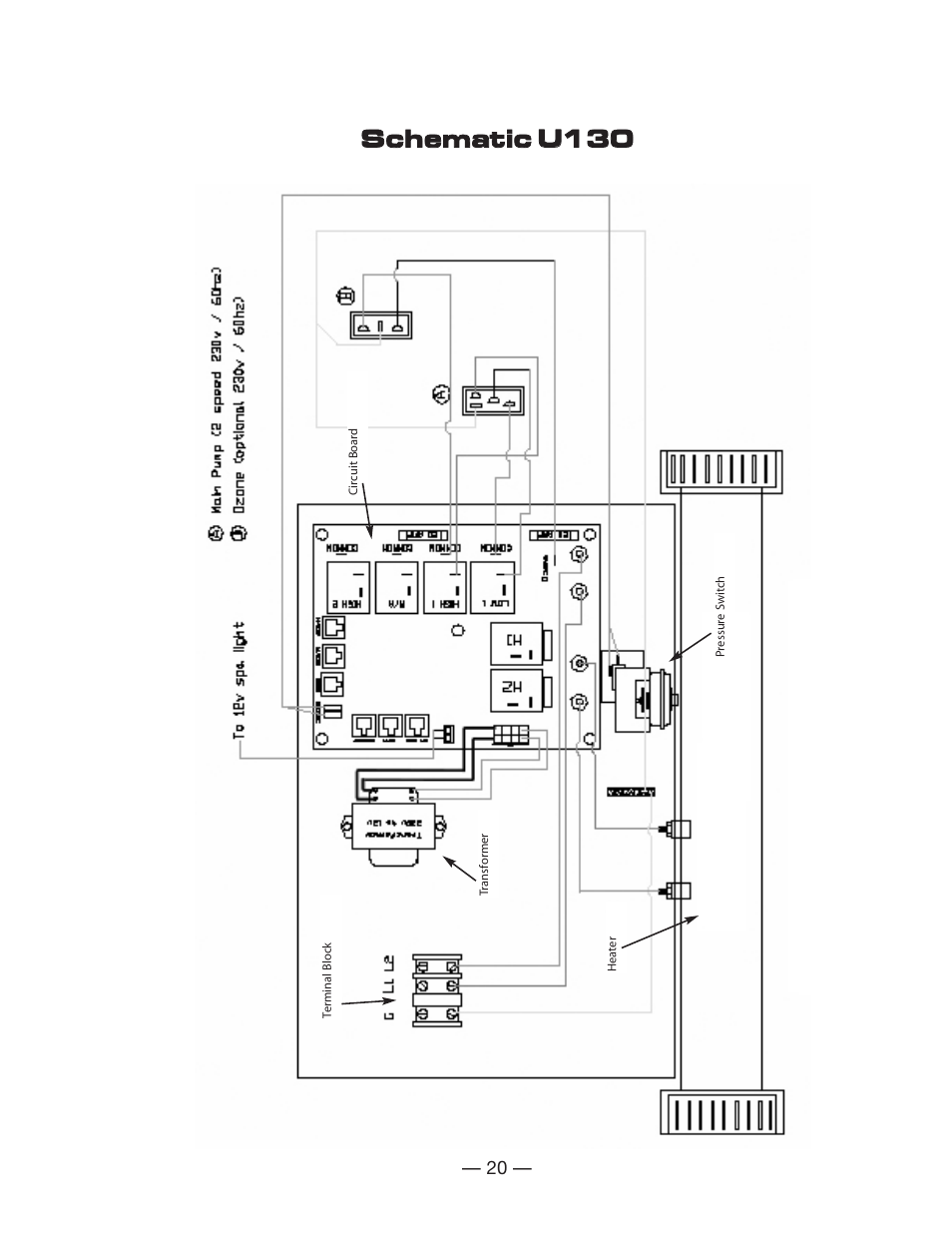 Schematic u u130 | Vita Spa Deluxe U -1 3 0 User Manual | Page 23 / 25