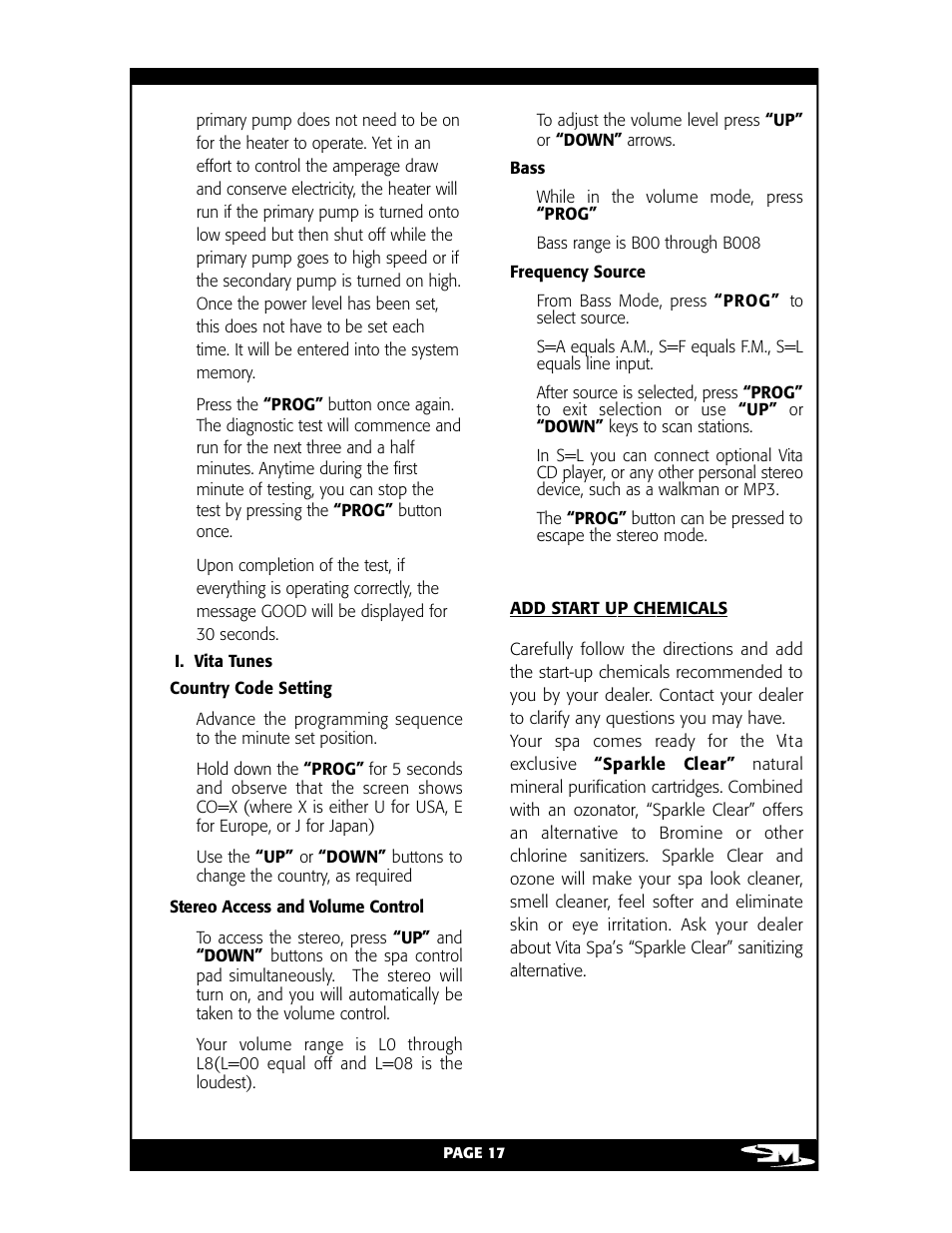 Vita Spa L100 User Manual | Page 21 / 48