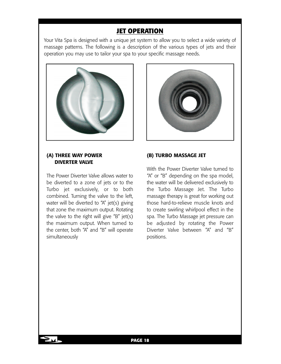 Jet operat ion | Vita Spa L100 User Manual | Page 22 / 48