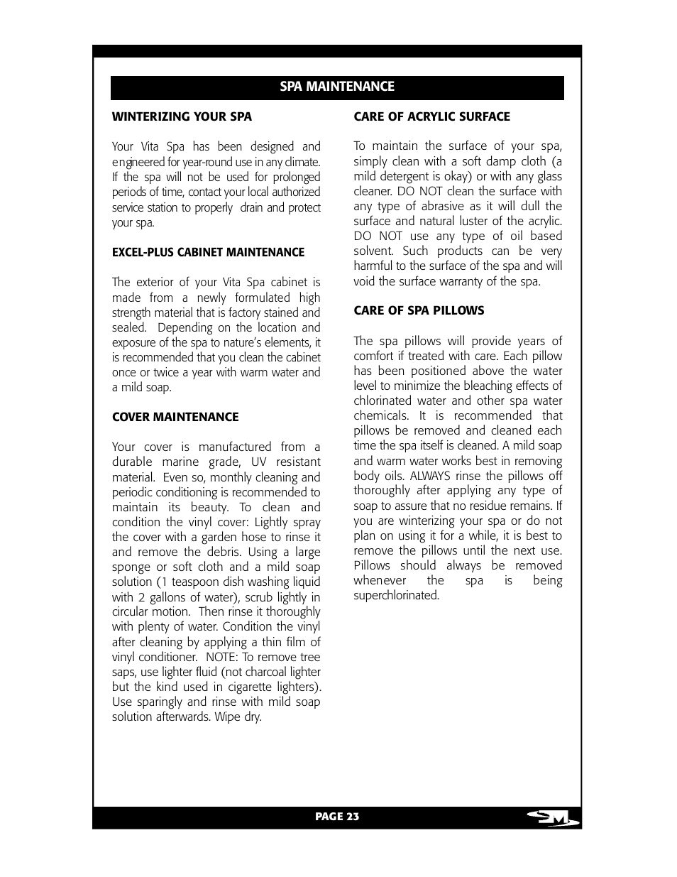 Vita Spa L100 User Manual | Page 27 / 48