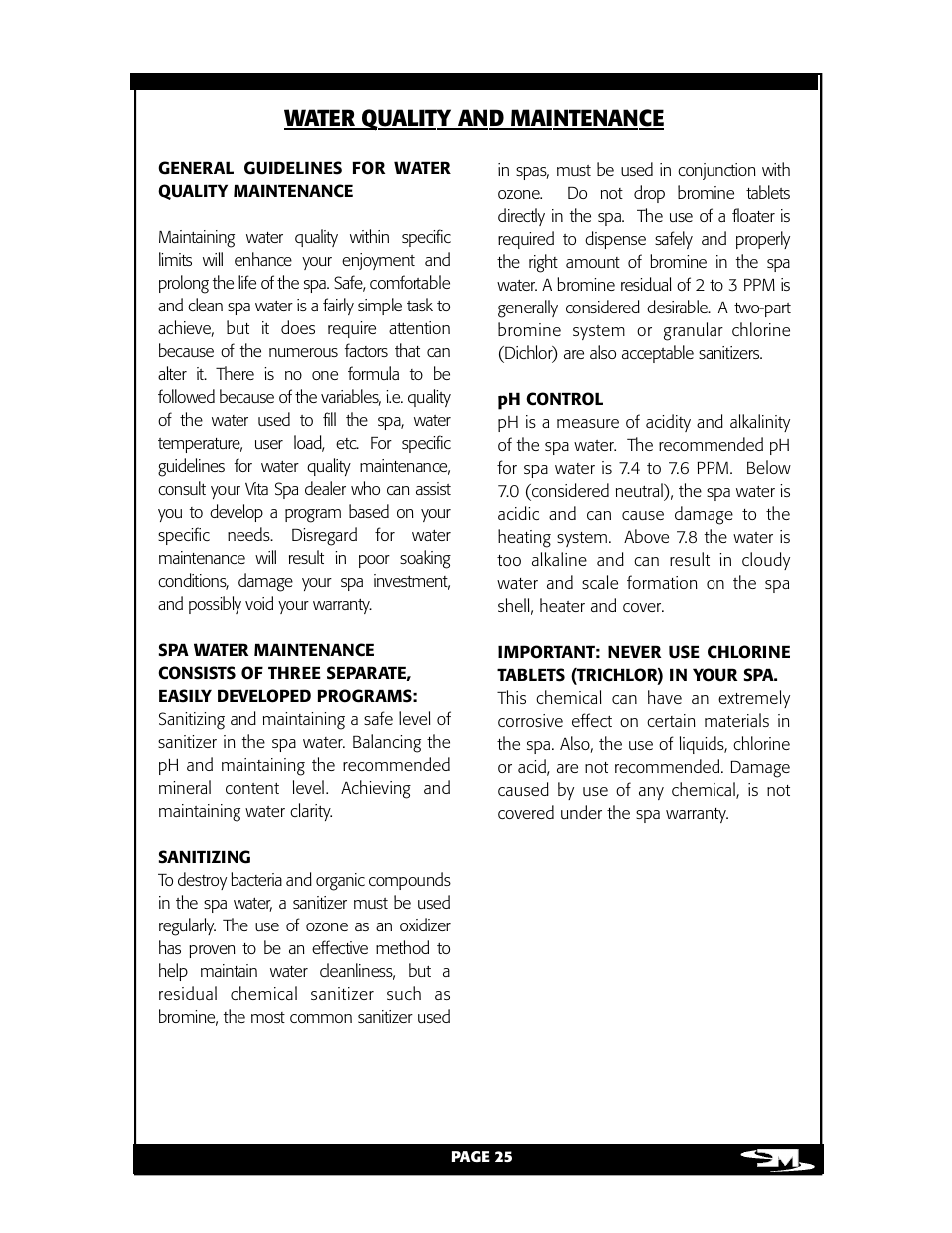 Vita Spa L100 User Manual | Page 29 / 48