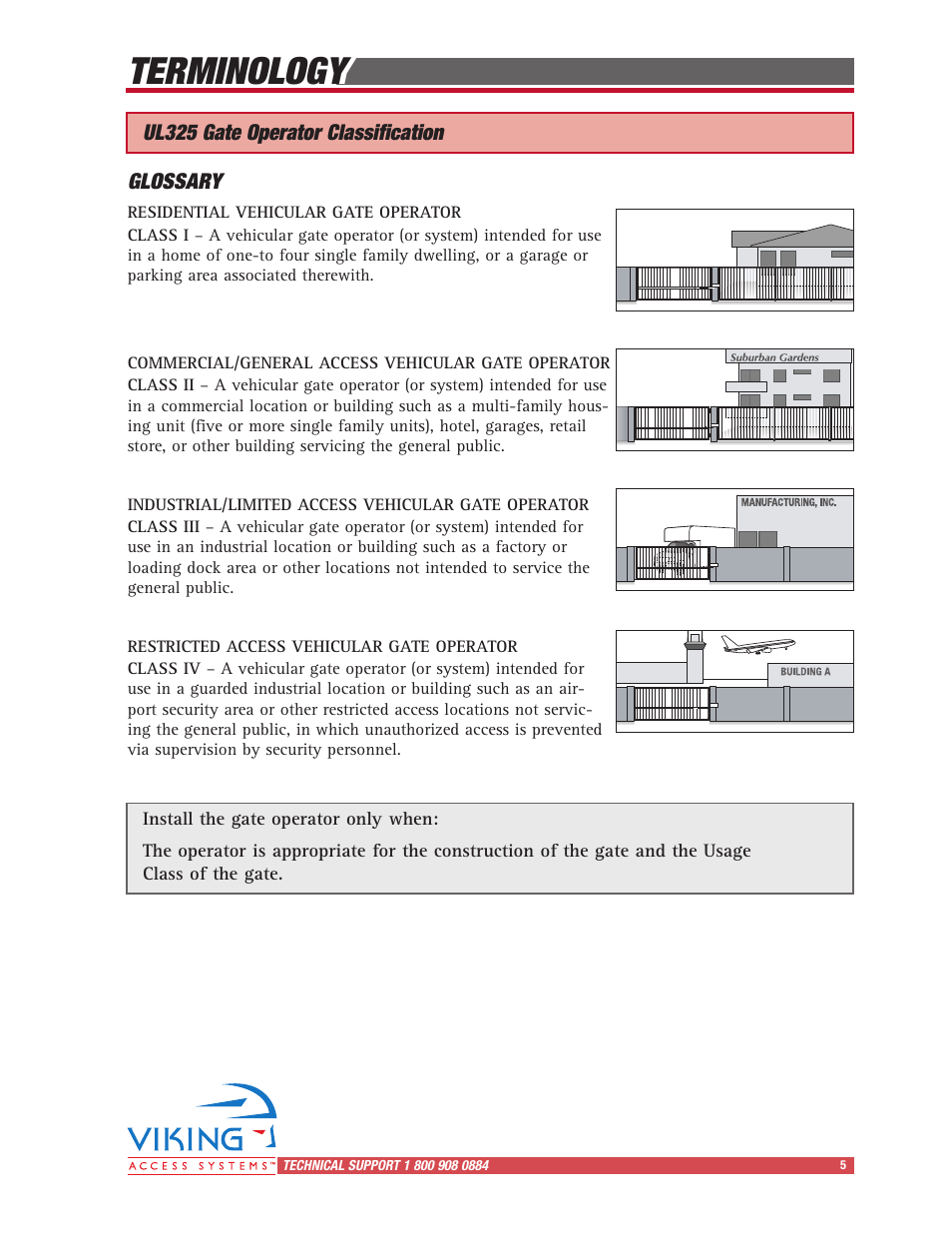 Terminology | Viking Access Systems Vehicular Gate Opener X-9 User Manual | Page 7 / 36