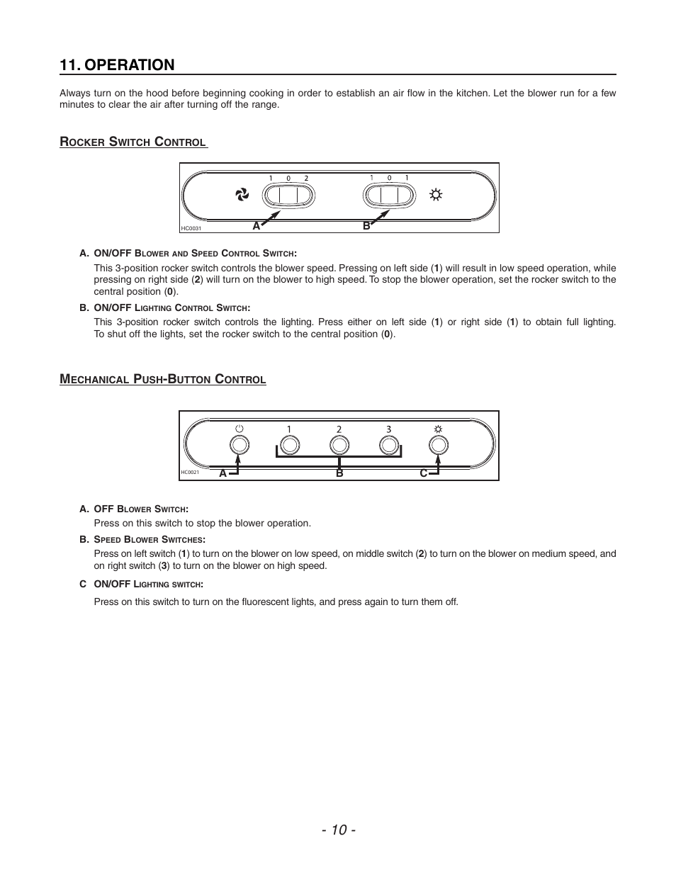 Operation | Venmar ESC270 User Manual | Page 10 / 36